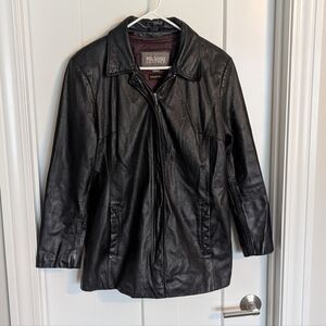 Wilsons Leather 80s Vintage Black Leather Thinsulate Jacket sz L